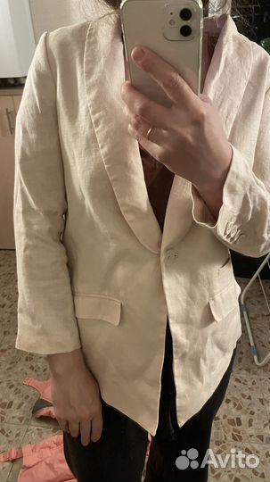 Пиджак льняной H&M