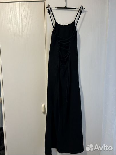 Платье летнее вязаное на завязках