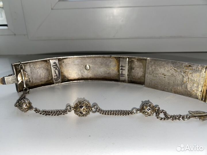 Старинный женский пояс. Серебро с позолотой