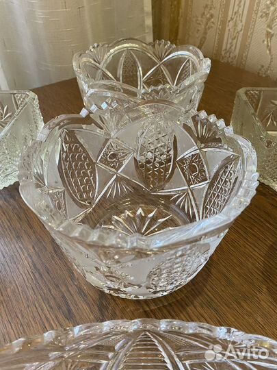 Хрустальная ваза. конфетница,салатница