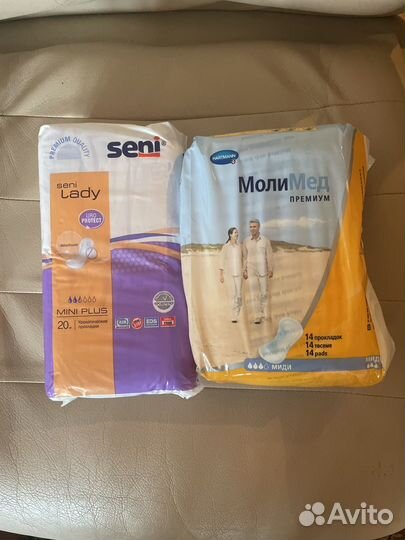 Прокладки урологические и салфетки влажные