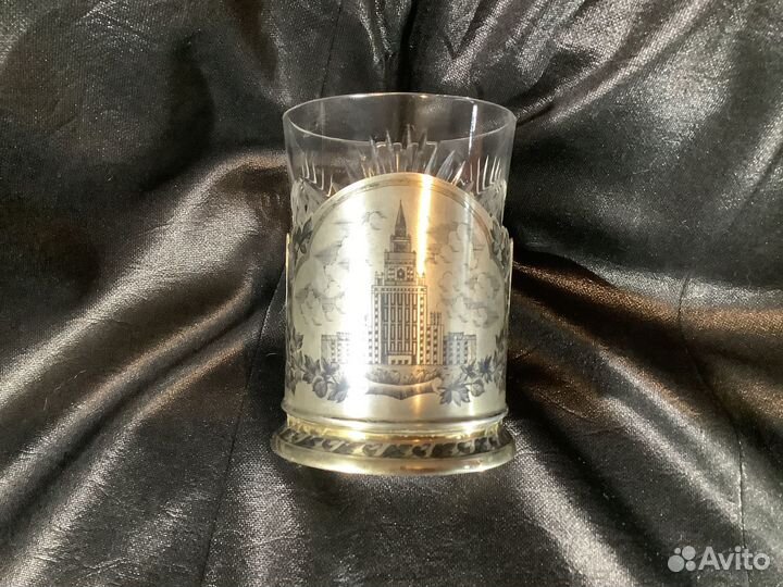 Подстаканник серебро СССР с изображением мид