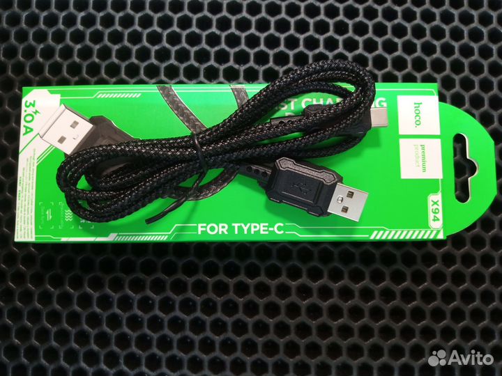 USB Кабель Type-C, hoco, X94, 1м, черный