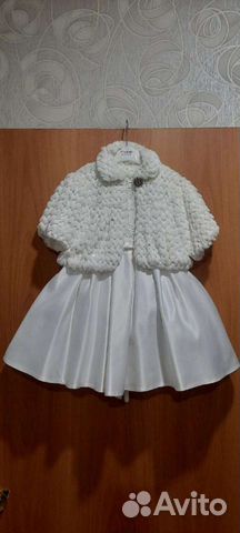 Белоснежное платье для девочки (рост 98-104см)