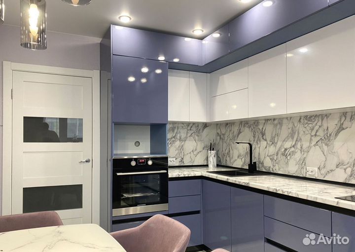 Кухня Сиреневая на заказ с гарантией