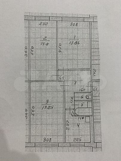3-к. квартира, 60,8 м², 1/5 эт.