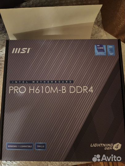 Материнская плата MSI pro h610m b ddr4