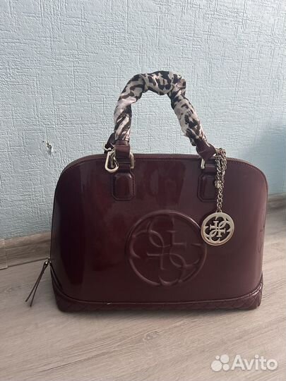 Сумка женская guess бордовая