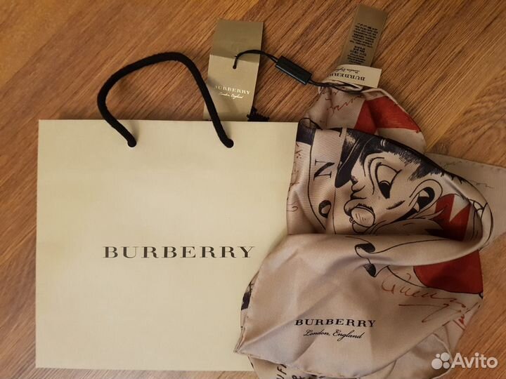 Burberry новый шелковый платок оригинал