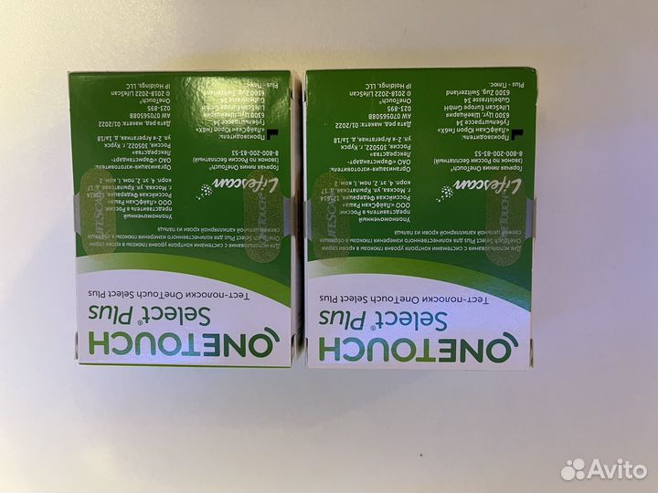 Тест полоски onetouch Select plus 100