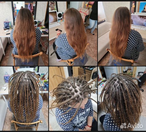 Натуральные дреды заплетение расплетение коррекция