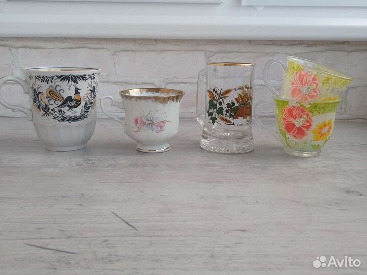 Посуда: чайные чашки, кружки стекло, керамика