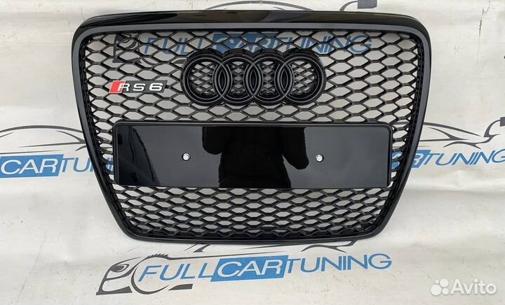 Решетка радиатора Audi A6 C6 RS6 черная