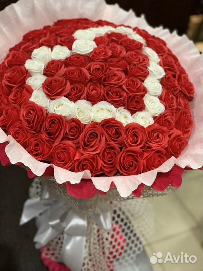 Цветы розы букет сердце день рождения любимой