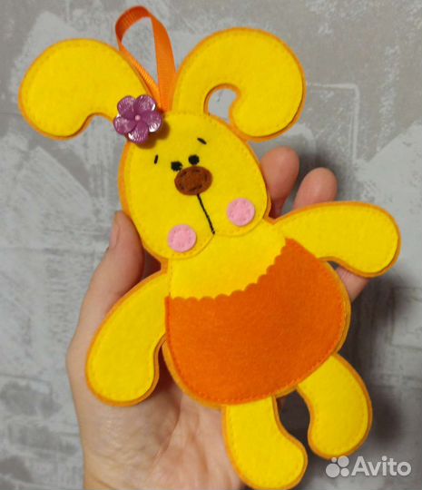 Зайка игрушка детская органайзер подарок