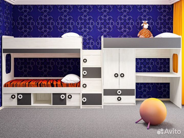 Кровать детская двуярусная