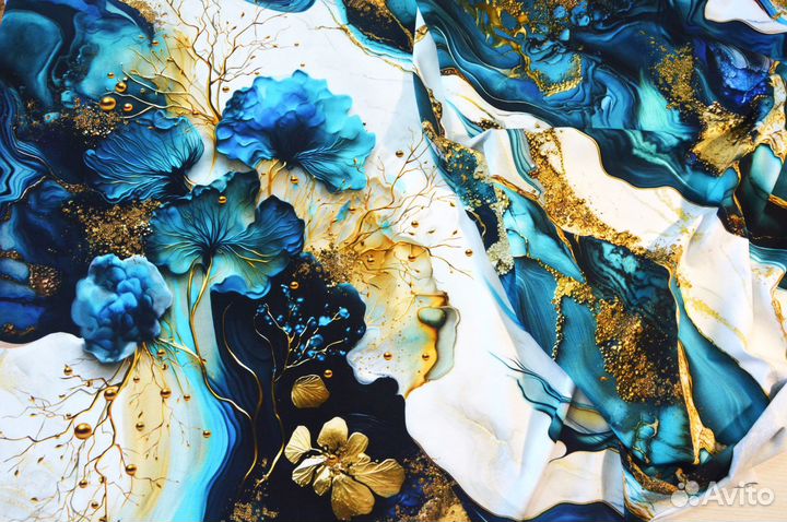 Трикотаж кулирка Мрамор купон