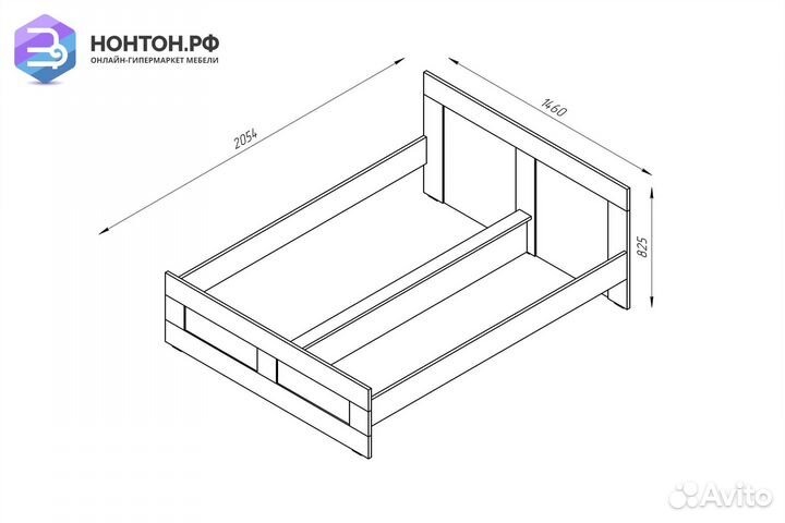 Кровать двуспальная Сириус белая