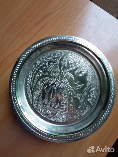 Тарелки из нержавейки СССР с оттиском