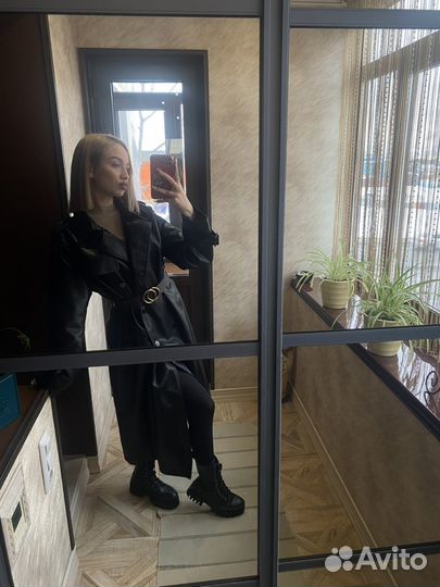 Кожаный тренч