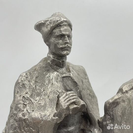 Статуэтка В. И. Чапаев На Коне Силумин Времен СССР