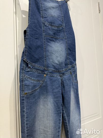 Джинсовый комбенизон для беременных 42-44