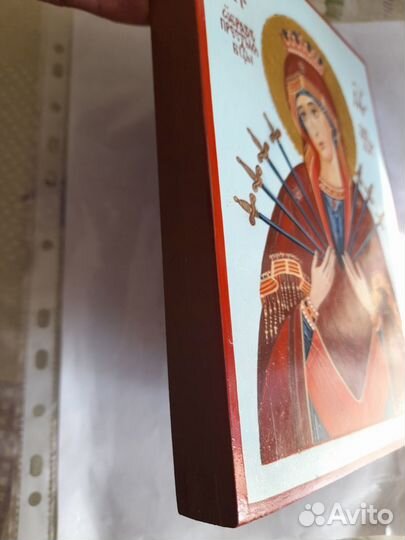 Рукописная икона Пр Богородицы 