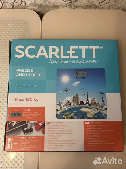 Весы напольные электронные 180 кг новые Scarlett