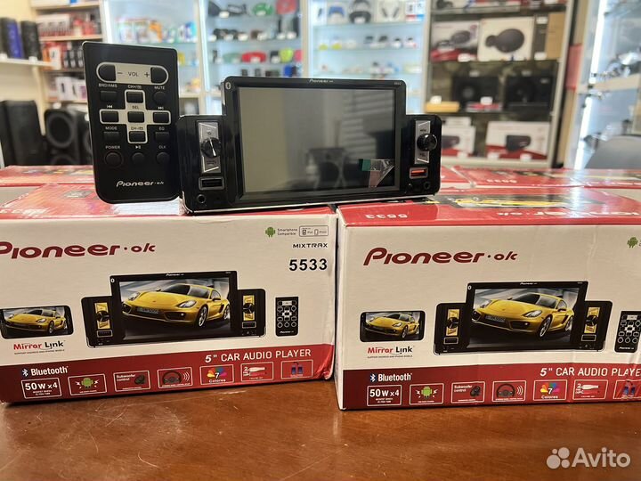 Магнитола Pioneer-OK 1DIN экран 5