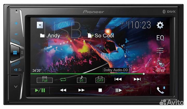 Автомагнитола 2Din Pioneer DMH-G225BT