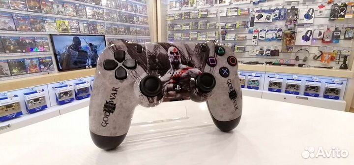 Геймпад PS4 God of War + накладки