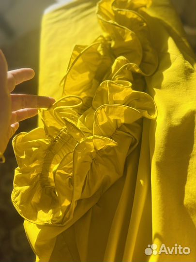 Платье H&M оригинал 52, 54, 56-58 горчица