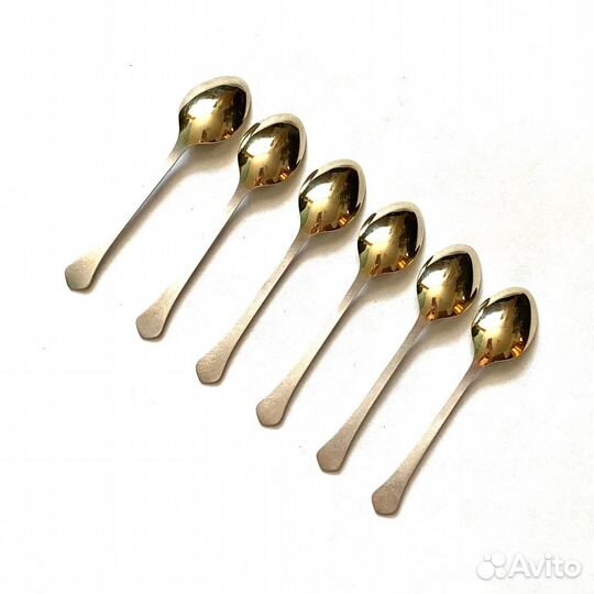 Комплект кофейных ложек времён СССР. Мельхиор