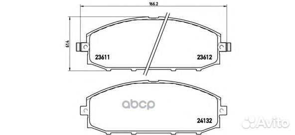 P56041 711 04222255 колодки дисковые п Nissa