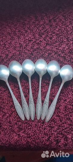 Мельхиоровые столовые ложки 6 штук