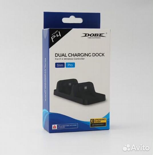 Зарядная станция Dobe для 2-х джойстиков PS4 DualS