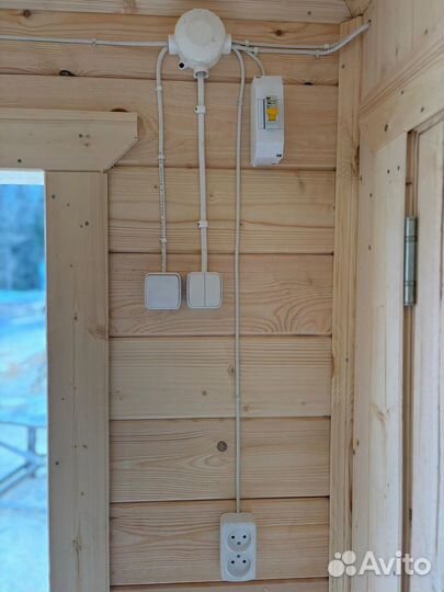 Готовая баня из бруса 2.3 x 8 м. не бочка