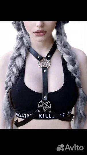 Портупея с железными вставками чокер ремни