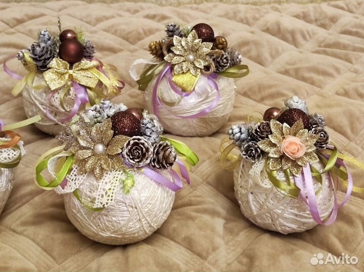 Шары,композиции новогодние 18 см,подарки новый год