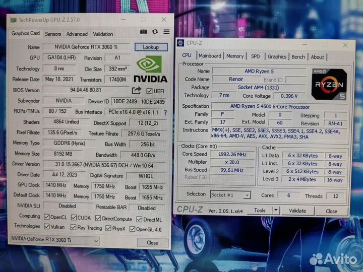 Игровой пк RTX 3060 Ti +Ryzen 5 +16Gb +SSD+HDD