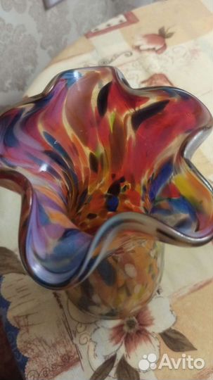 Ваза цветное стекло