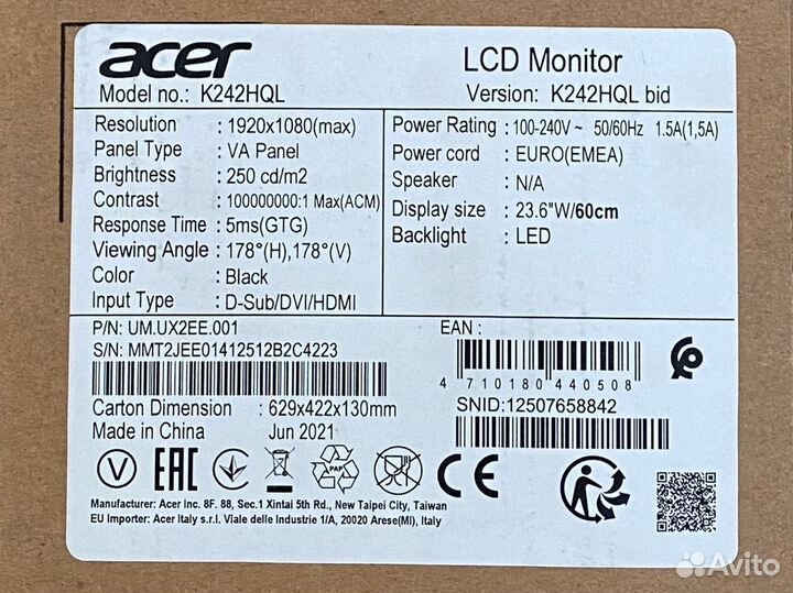 Монитор Acer 24