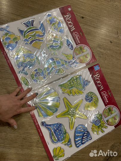 Детские наклейки, фоторамки. новые