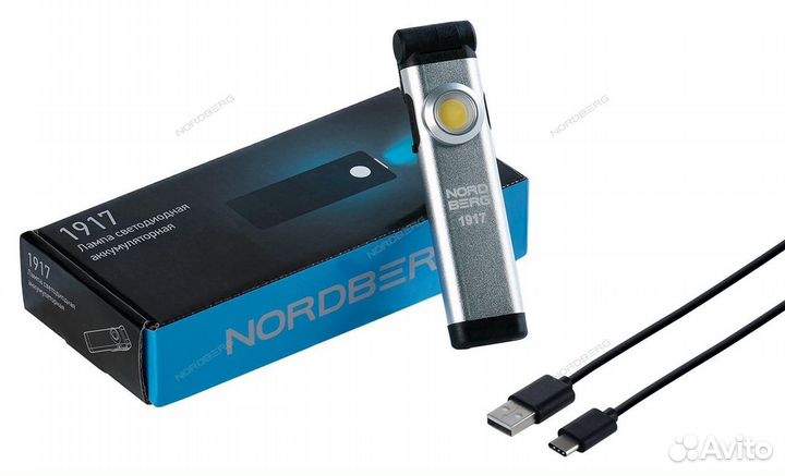 Фонарь светодиодный, аккумуляторный, 3,7В