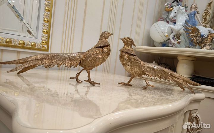 Бронзовые статуэтки фазаны