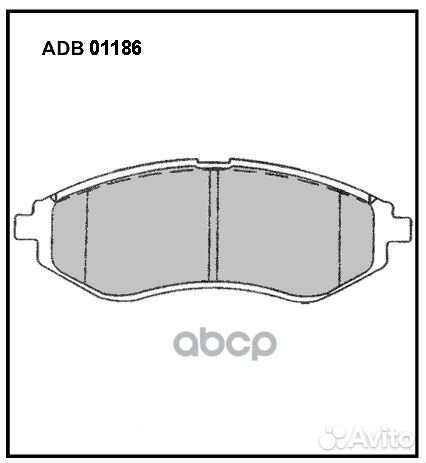 Колодки тормозные дисковые перед ADB01186 A