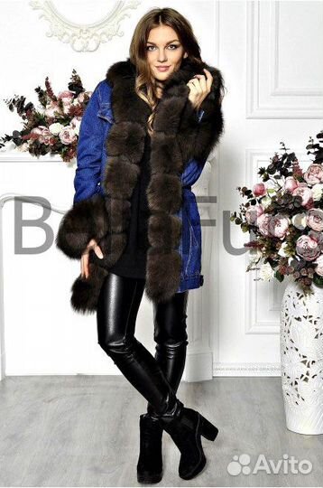 Парка с натуральным мехом