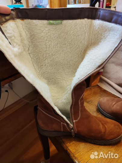 Сапоги женские зимние замшевые 40 размер