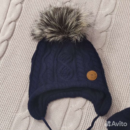 Комплект шапка и варежки H&M hm 86-92