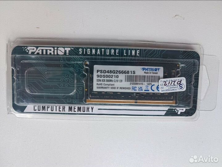Оперативная память для ноутбука ddr4 8gb